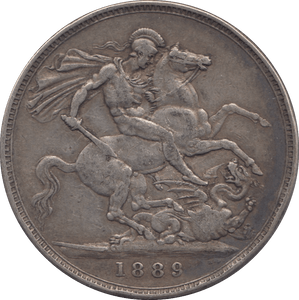 1889 CROWN ( VF ) 9 - Crown - Cambridgeshire Coins