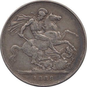 1889 CROWN ( VF ) 9 - Crown - Cambridgeshire Coins