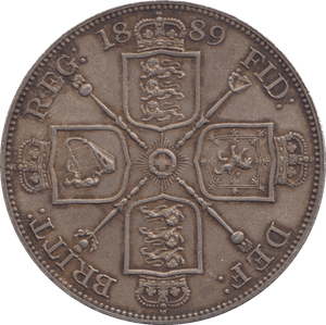 1889 DOUBLE FLORIN ( EF ) 2 - Double Florin - Cambridgeshire Coins