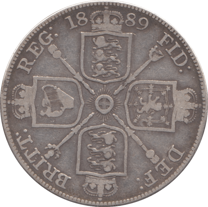1889 DOUBLE FLORIN ( FINE ) 3 - Double Florin - Cambridgeshire Coins