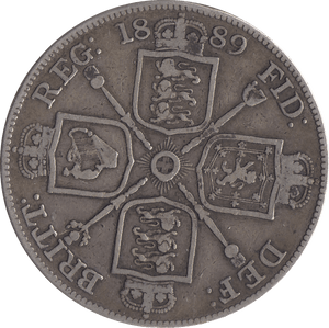 1889 DOUBLE FLORIN ( FINE) 7 - Double Florin - Cambridgeshire Coins