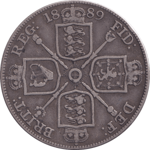 1889 DOUBLE FLORIN ( FINE ) - Double Florin - Cambridgeshire Coins