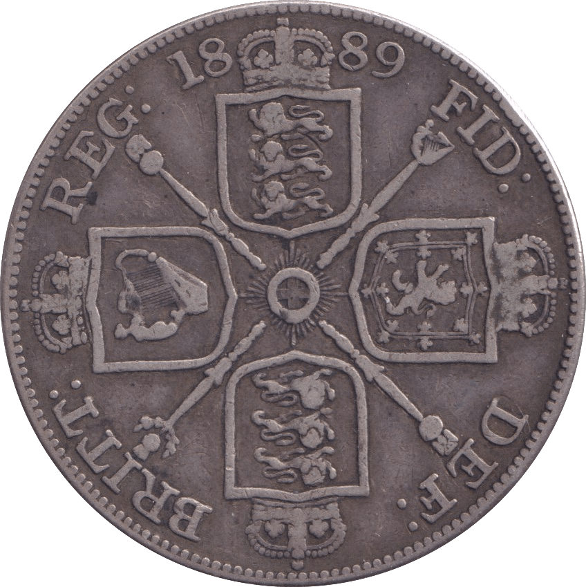 1889 DOUBLE FLORIN ( FINE ) - Double Florin - Cambridgeshire Coins