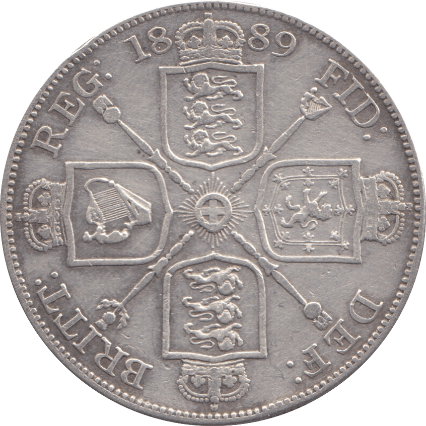1889 DOUBLE FLORIN ( GVF ) 2 - Double Florin - Cambridgeshire Coins