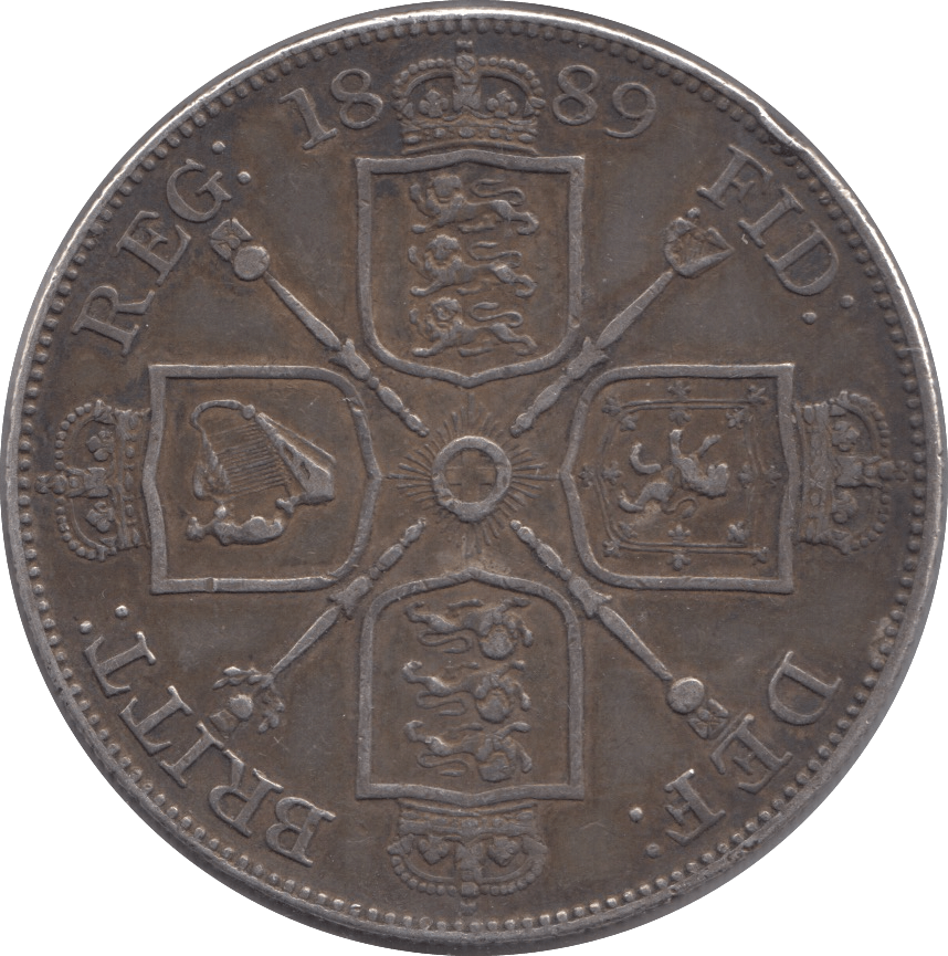 1889 DOUBLE FLORIN ( GVF ) 2 - Double Florin - Cambridgeshire Coins