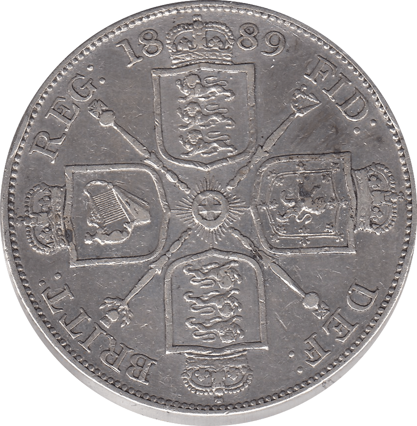 1889 DOUBLE FLORIN ( GVF ) 8 - Double Florin - Cambridgeshire Coins