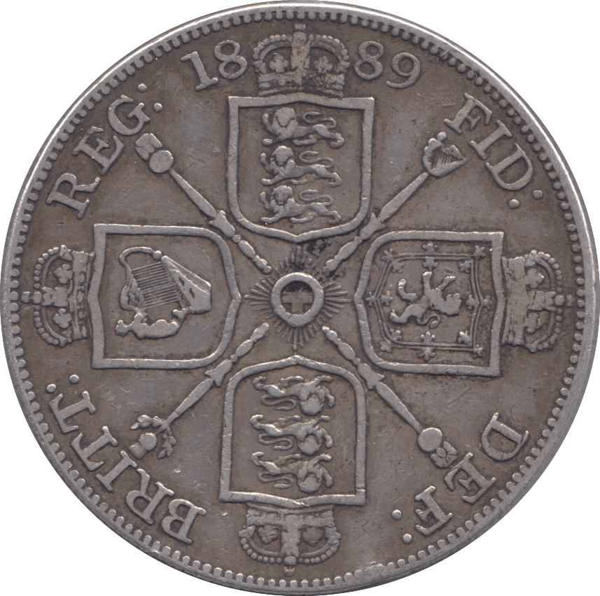 1889 DOUBLE FLORIN ( VF ) REF 1 - DOUBLE FLORIN - Cambridgeshire Coins