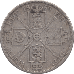 1889 FLORIN ( FINE ) 2 - Florin - Cambridgeshire Coins