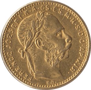 1889 GOLD 20 FRANCS HUNGARY - Gold World Coins - Cambridgeshire Coins