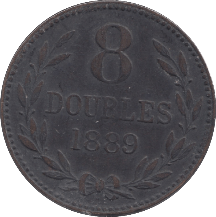 1889 GUERNSEY 8 DOUBLES - WORLD COINS - Cambridgeshire Coins