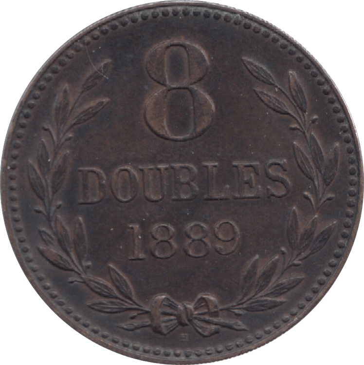 1889 GUERNSEY 8 DOUBLES - WORLD COINS - Cambridgeshire Coins