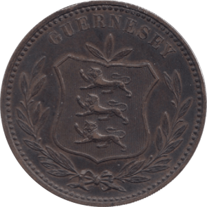 1889 GUERNSEY 8 DOUBLES - WORLD COINS - Cambridgeshire Coins