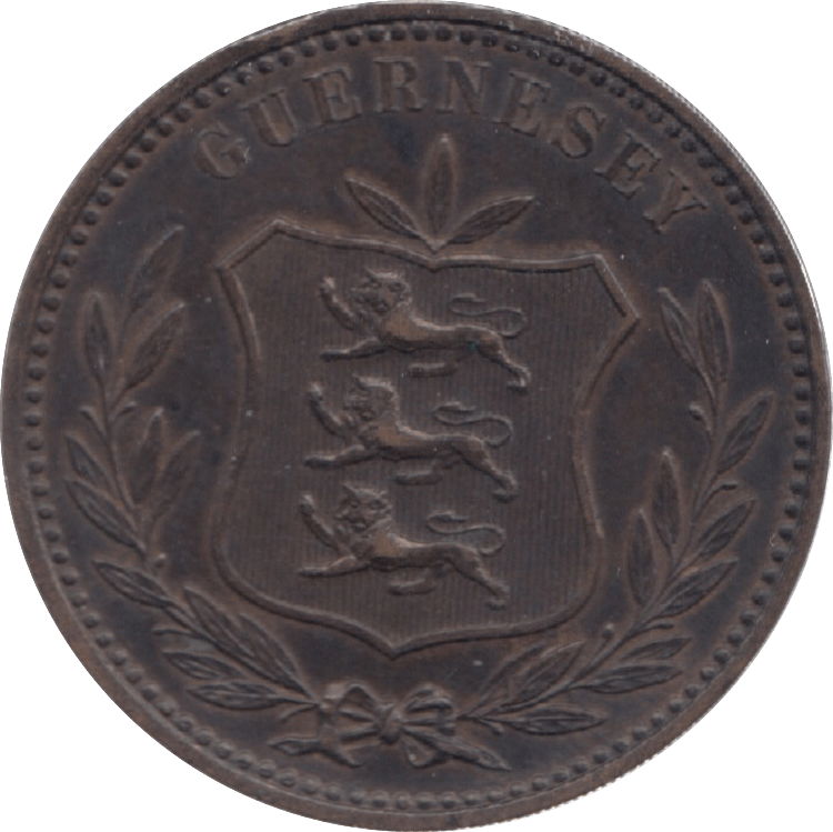 1889 GUERNSEY 8 DOUBLES - WORLD COINS - Cambridgeshire Coins