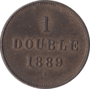 1889 GUERNSEY ONE DOUBLE - WORLD COINS - Cambridgeshire Coins