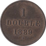 1889 GUERNSEY ONE DOUBLE - WORLD COINS - Cambridgeshire Coins
