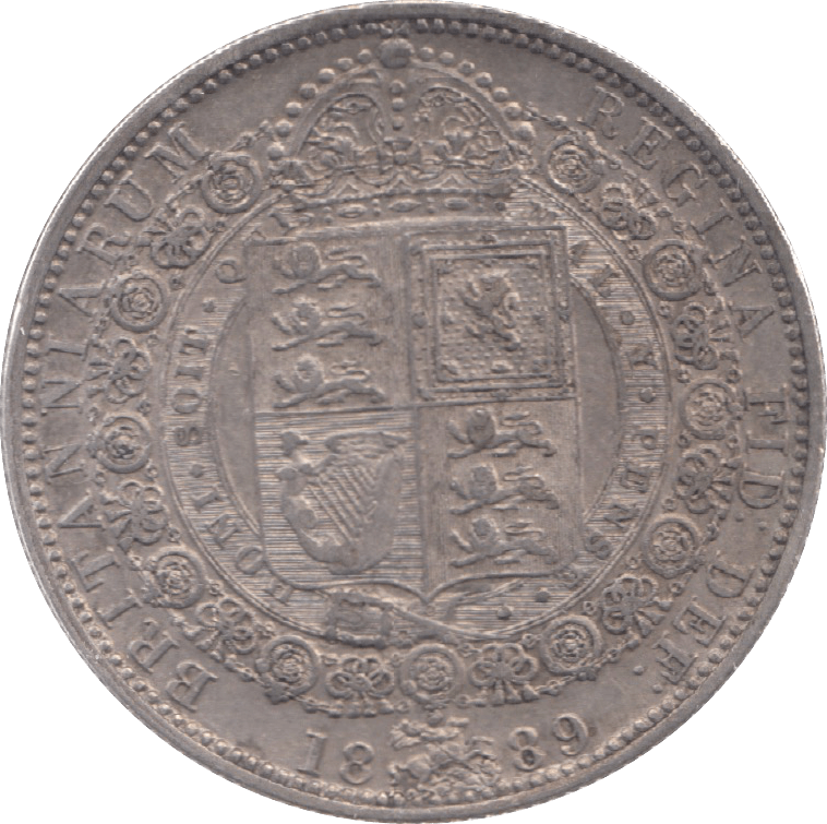 1889 HALFCROWN ( EF ) 6 - Halfcrown - Cambridgeshire Coins