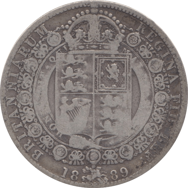 1889 HALFCROWN ( FINE ) 2 - HALFCROWN - Cambridgeshire Coins