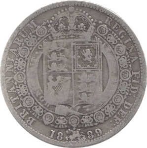 1889 HALFCROWN ( FINE ) 3 - Halfcrown - Cambridgeshire Coins