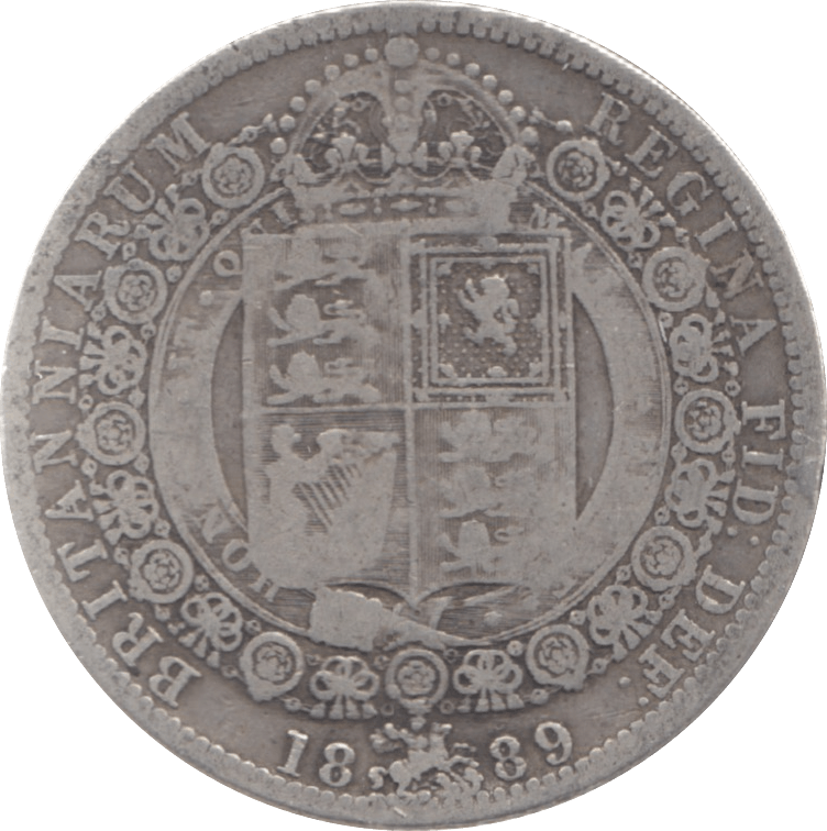 1889 HALFCROWN ( FINE ) 3 - Halfcrown - Cambridgeshire Coins
