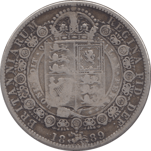 1889 HALFCROWN ( FINE ) 8 - Halfcrown - Cambridgeshire Coins