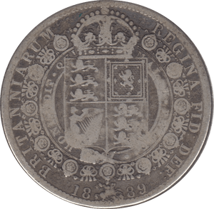 1889 HALFCROWN (NF) 6 - Halfcrown - Cambridgeshire Coins