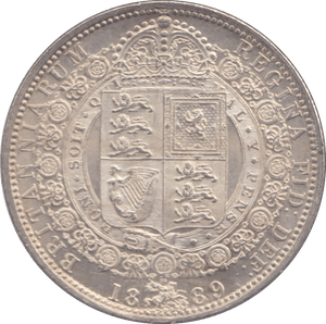 1889 HALFCROWN ( UNC ) - Halfcrown - Cambridgeshire Coins