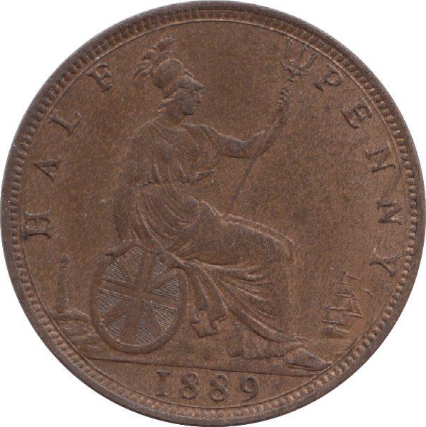 1889 HALFPENNY ( AUNC ) 16 - Halfpenny - Cambridgeshire Coins
