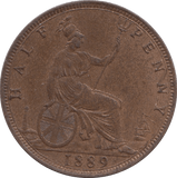 1889 HALFPENNY ( AUNC ) 16 - Halfpenny - Cambridgeshire Coins