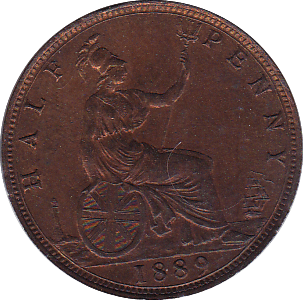 1889 HALFPENNY ( AUNC ) - Halfpenny - Cambridgeshire Coins