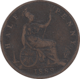 1889 HALFPENNY ( F ) 1 - Halfpenny - Cambridgeshire Coins