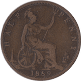 1889 HALFPENNY ( NF ) - Halfpenny - Cambridgeshire Coins
