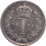 1889 MAUNDY ONE PENNY ( AUNC ) - Maundy Coins - Cambridgeshire Coins