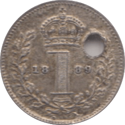 1889 MAUNDY ONE PENNY ( GVF ) - Maundy Coins - Cambridgeshire Coins