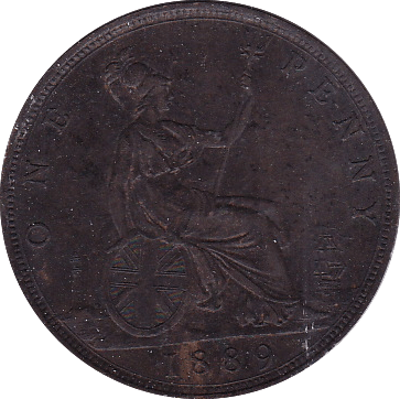 1889 PENNY ( GVF ) - Penny - Cambridgeshire Coins