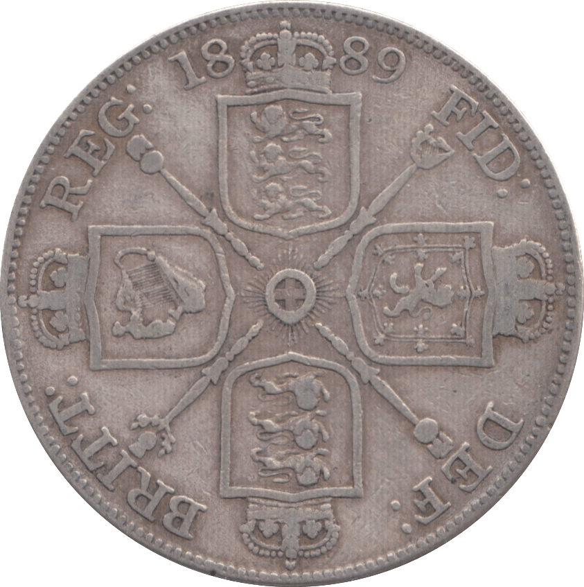 1889 SILVER DOUBLE FLORIN ( FINE ) - Double Florin - Cambridgeshire Coins