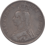 1889 SILVER DOUBLE FLORIN ( FINE ) - Double Florin - Cambridgeshire Coins