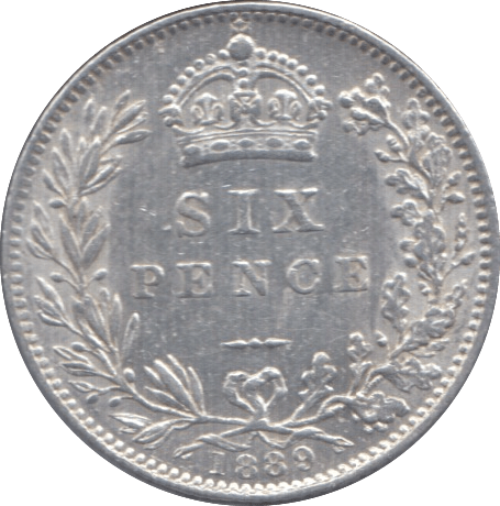 1889 SIXPENCE ( AUNC ) - Sixpence - Cambridgeshire Coins