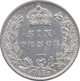 1889 SIXPENCE ( AUNC ) - Sixpence - Cambridgeshire Coins