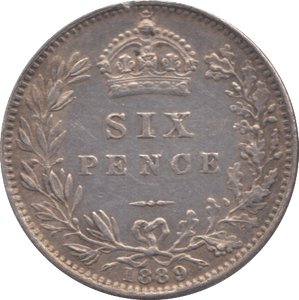 1889 SIXPENCE ( EF ) - Sixpence - Cambridgeshire Coins