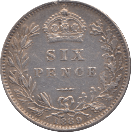 1889 SIXPENCE ( EF ) - Sixpence - Cambridgeshire Coins