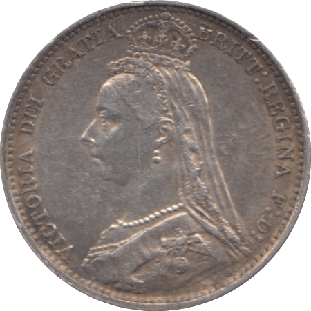 1889 SIXPENCE ( EF ) - Sixpence - Cambridgeshire Coins