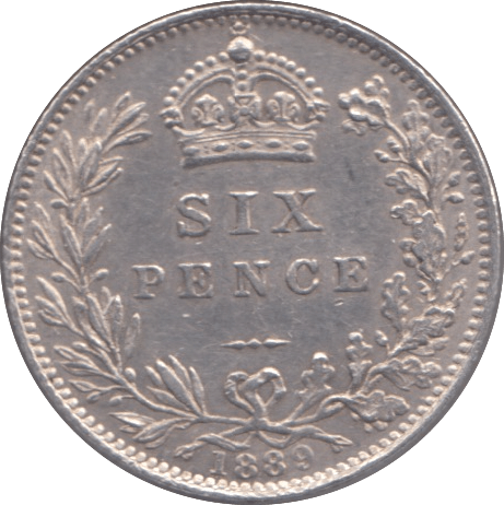 1889 SIXPENCE ( EF ) - Sixpence - Cambridgeshire Coins