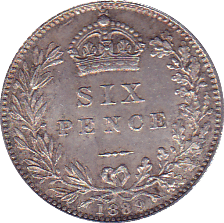 1889 SIXPENCE ( EF ) - Sixpence - Cambridgeshire Coins