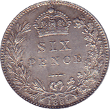 1889 SIXPENCE ( EF ) - Sixpence - Cambridgeshire Coins