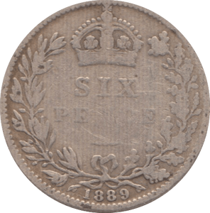 1889 SIXPENCE ( FAIR ) - Sixpence - Cambridgeshire Coins