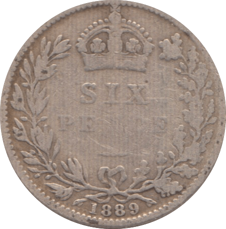 1889 SIXPENCE ( FAIR ) - Sixpence - Cambridgeshire Coins