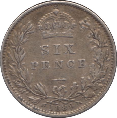 1889 SIXPENCE ( GVF ) - Sixpence - Cambridgeshire Coins