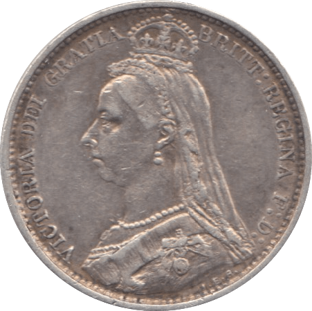 1889 SIXPENCE ( VF) 7 - Sixpence - Cambridgeshire Coins