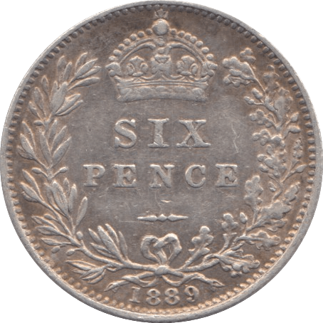 1889 SIXPENCE ( VF) 7 - Sixpence - Cambridgeshire Coins
