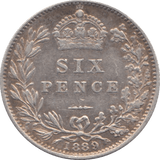 1889 SIXPENCE ( VF) 7 - Sixpence - Cambridgeshire Coins